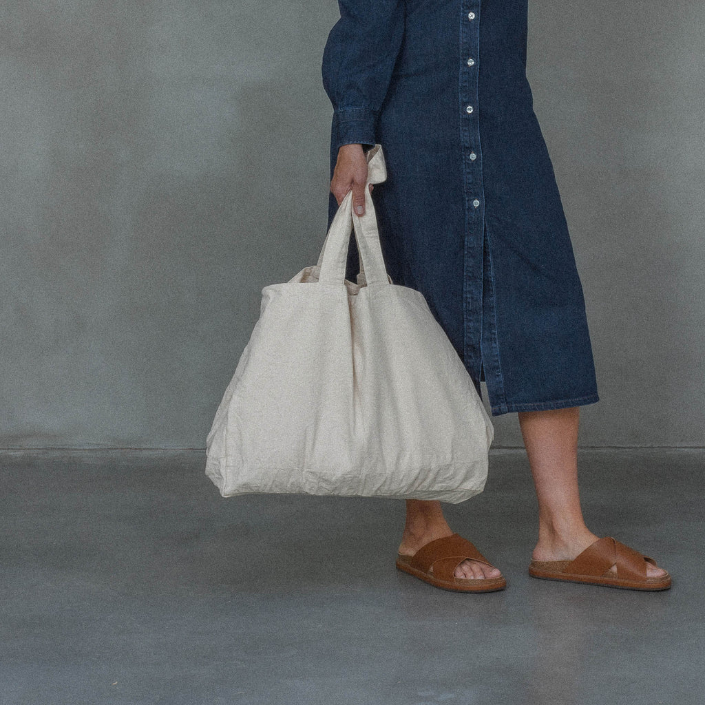 Repose Carryall Bag in Undyed Organic Cotton